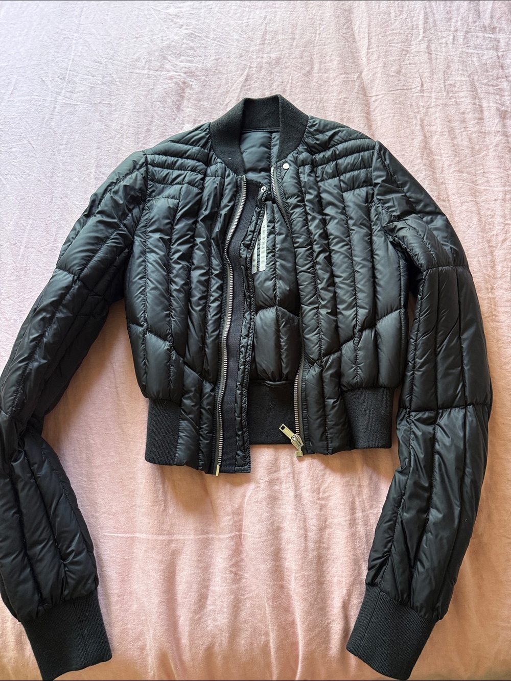 Rick Owens Strobe FW22 Black Bomber Jacket